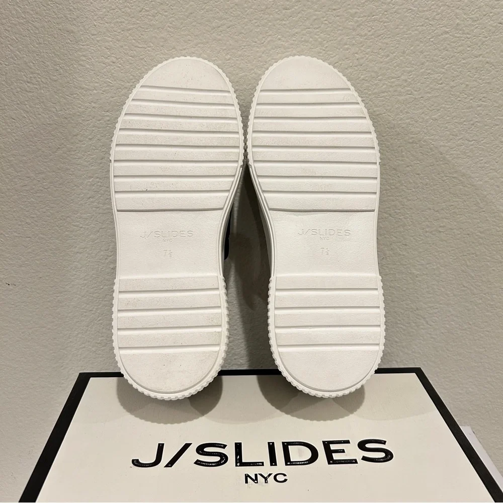 J/Slides Willa Slip On Embellished Platform Loafer Flats, Size 7.5, New in Box